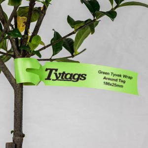 Green Tyvek Wrap Around Tags 186x25