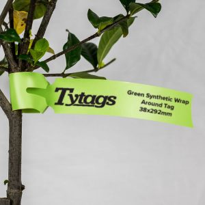Green Synthetic Wrap Around Tags 38x292